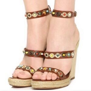 Aquazzura Byzantine strappy wedge sandals